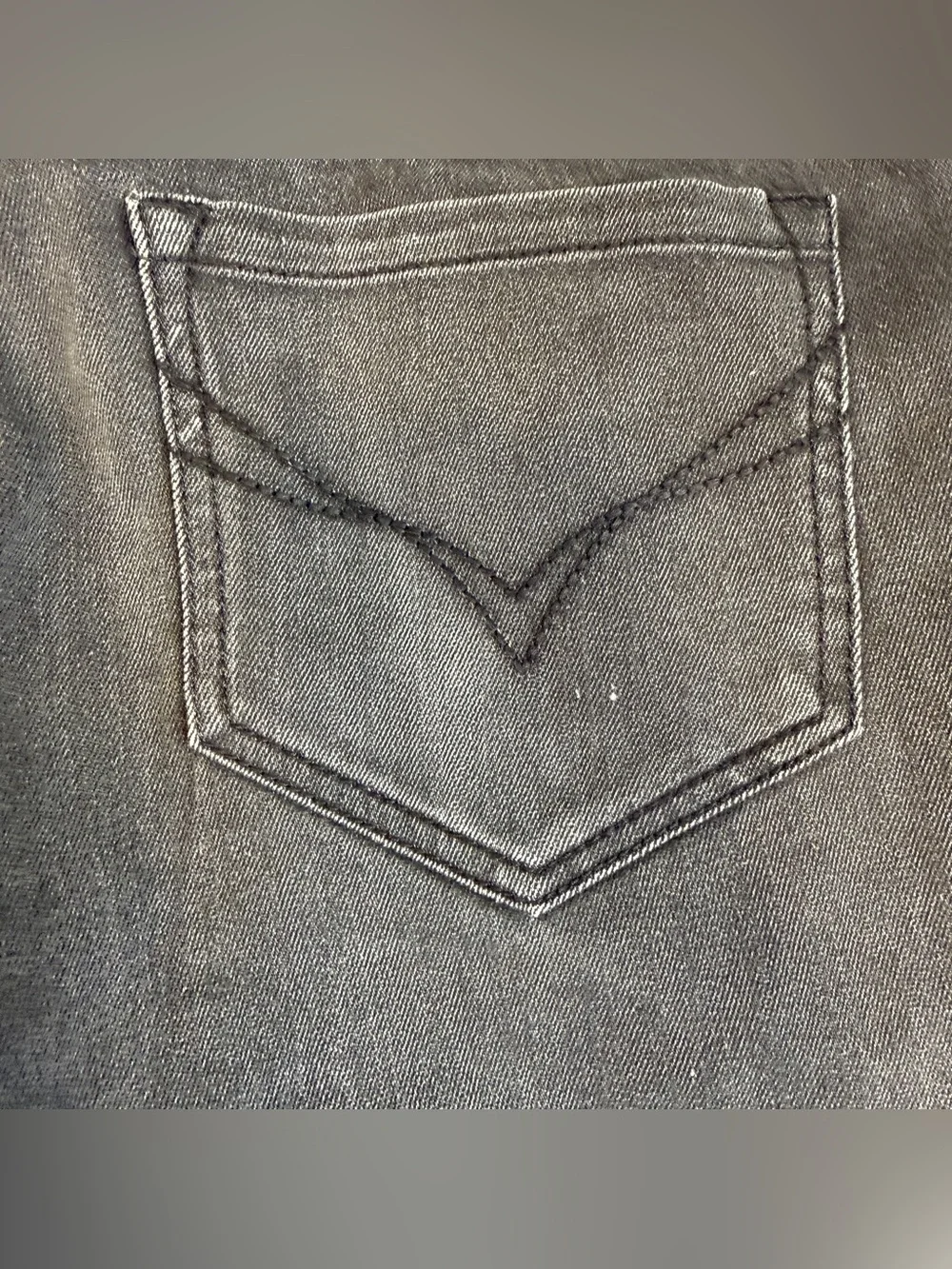Flying Machine Men's Black Gray Slim Straight Jeans 34x32 Stretch Denim